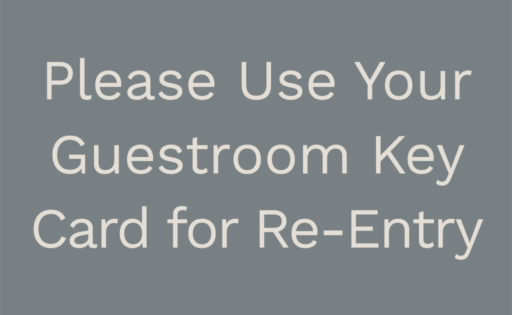 Hyatt Studios Key Card Re-Entry