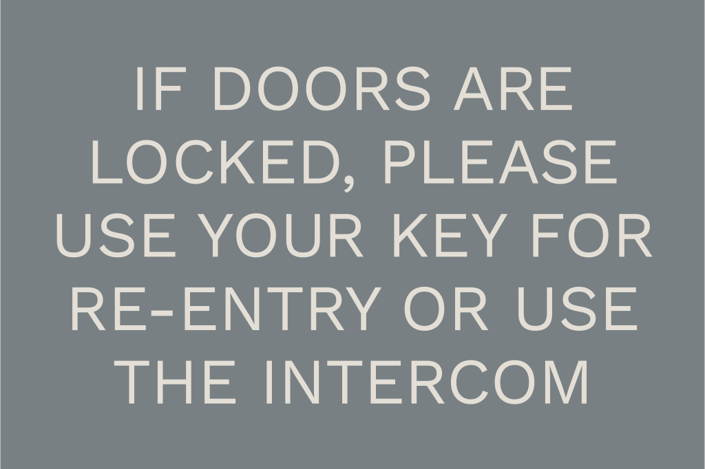 Hyatt Studios Intercom Sign