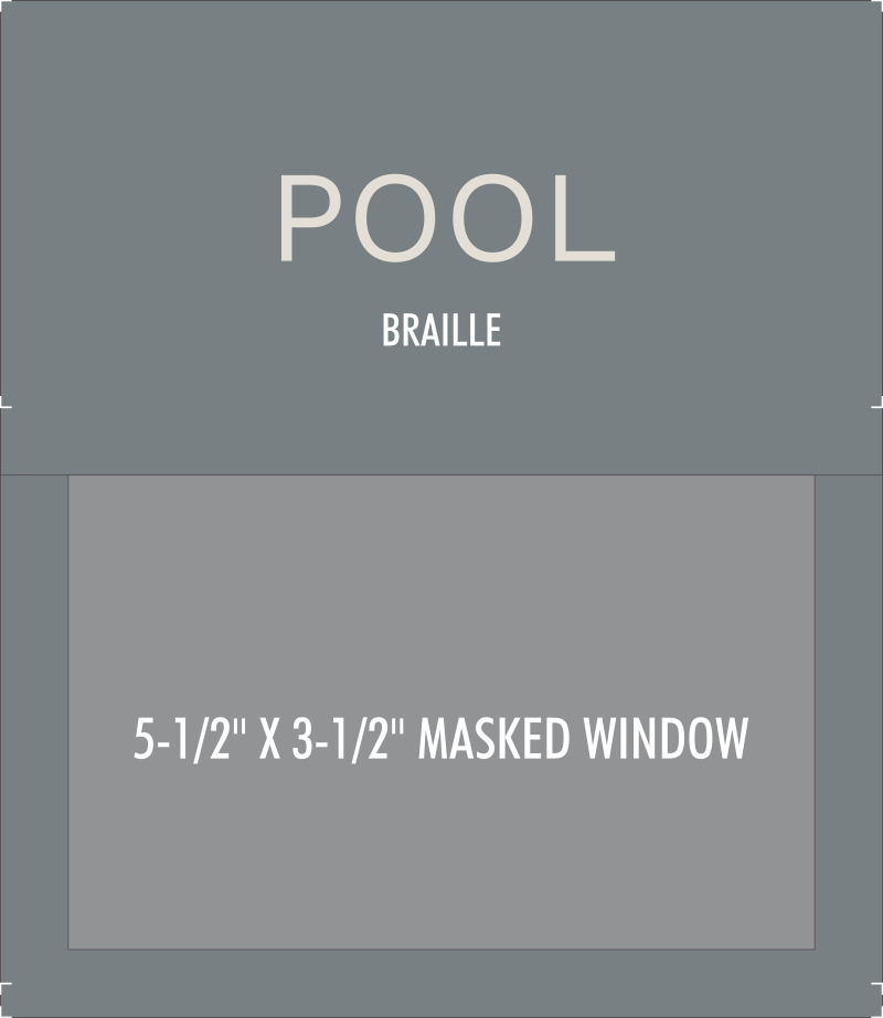 Hyatt Studios ADA Braille Pool ID Sign