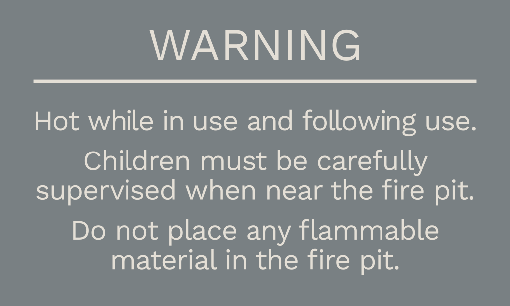 Hyatt Studios Fire Pit Warning
