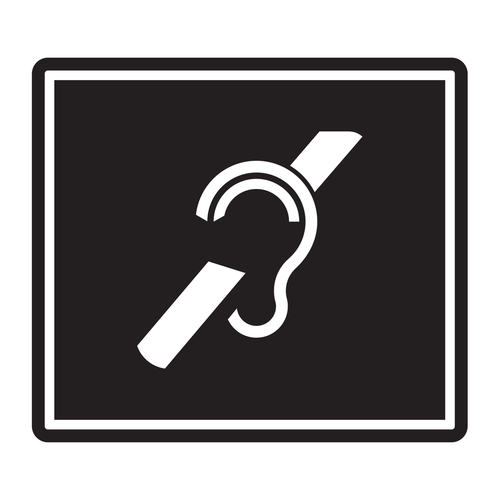 Moxy Decal - Hearing Accessible (Black)