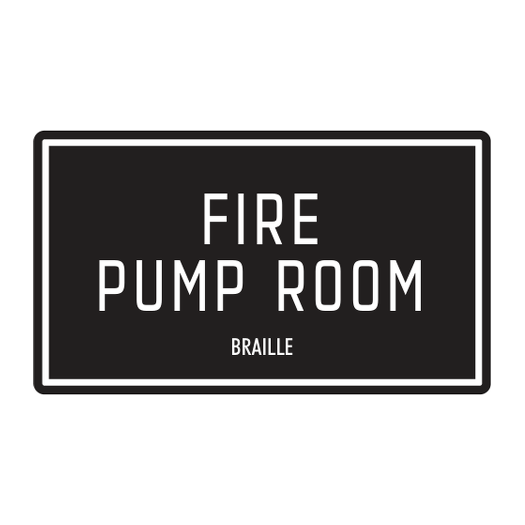 Moxy Room Identification - Fire Pump Room - BOH (Black)