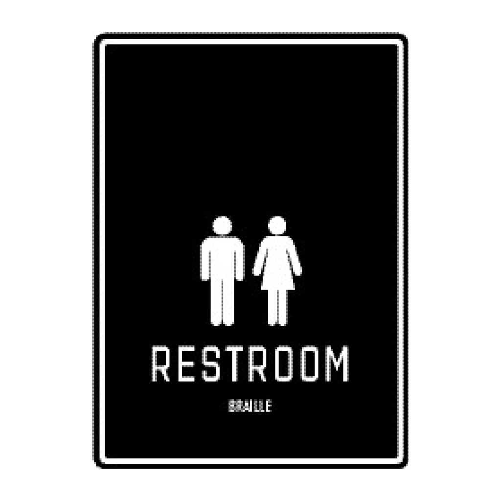 Moxy Restroom Identification - Gentlemen / Ladies - BOH (Black)