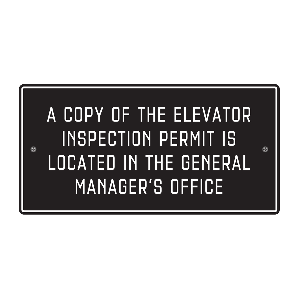 Moxy Informational - Elevator Inspection Permit (Black)