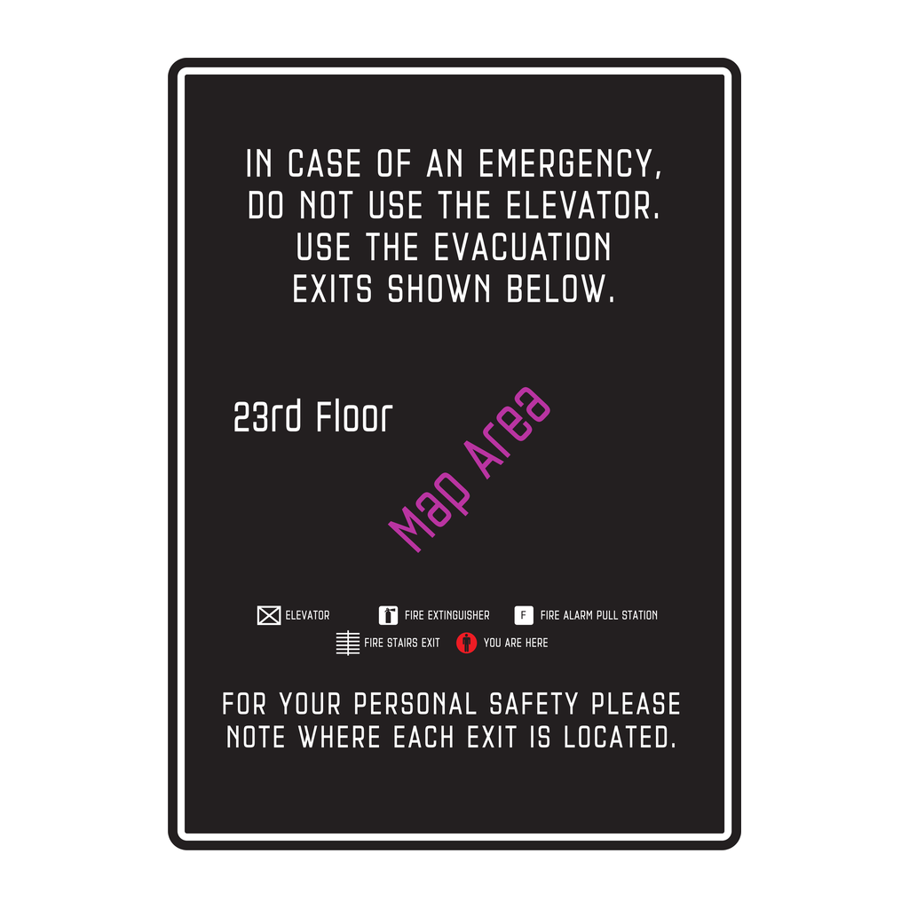 Moxy Fire Evacuation Plan - Elevator - BOH (Black)