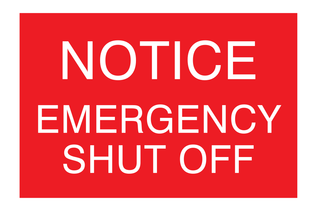 SpringHill Suites Informational - Emergency Shut Off