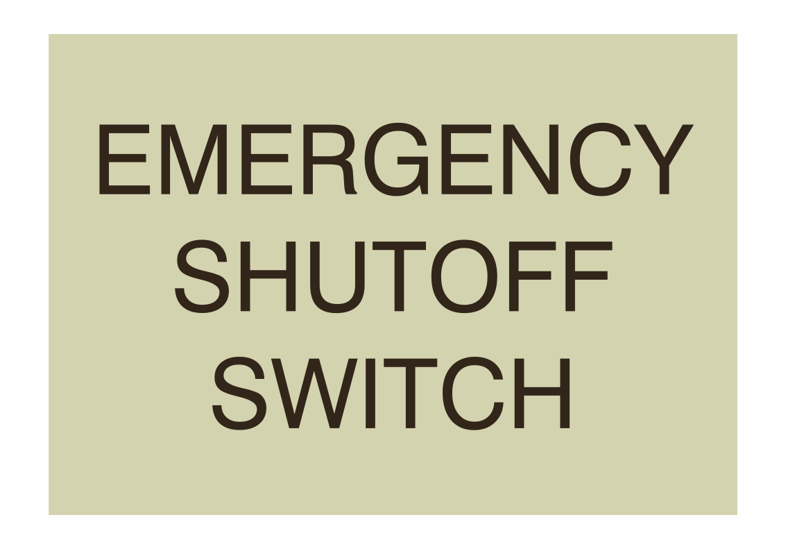 SpringHill Suites Informational - Emergency Shutoff