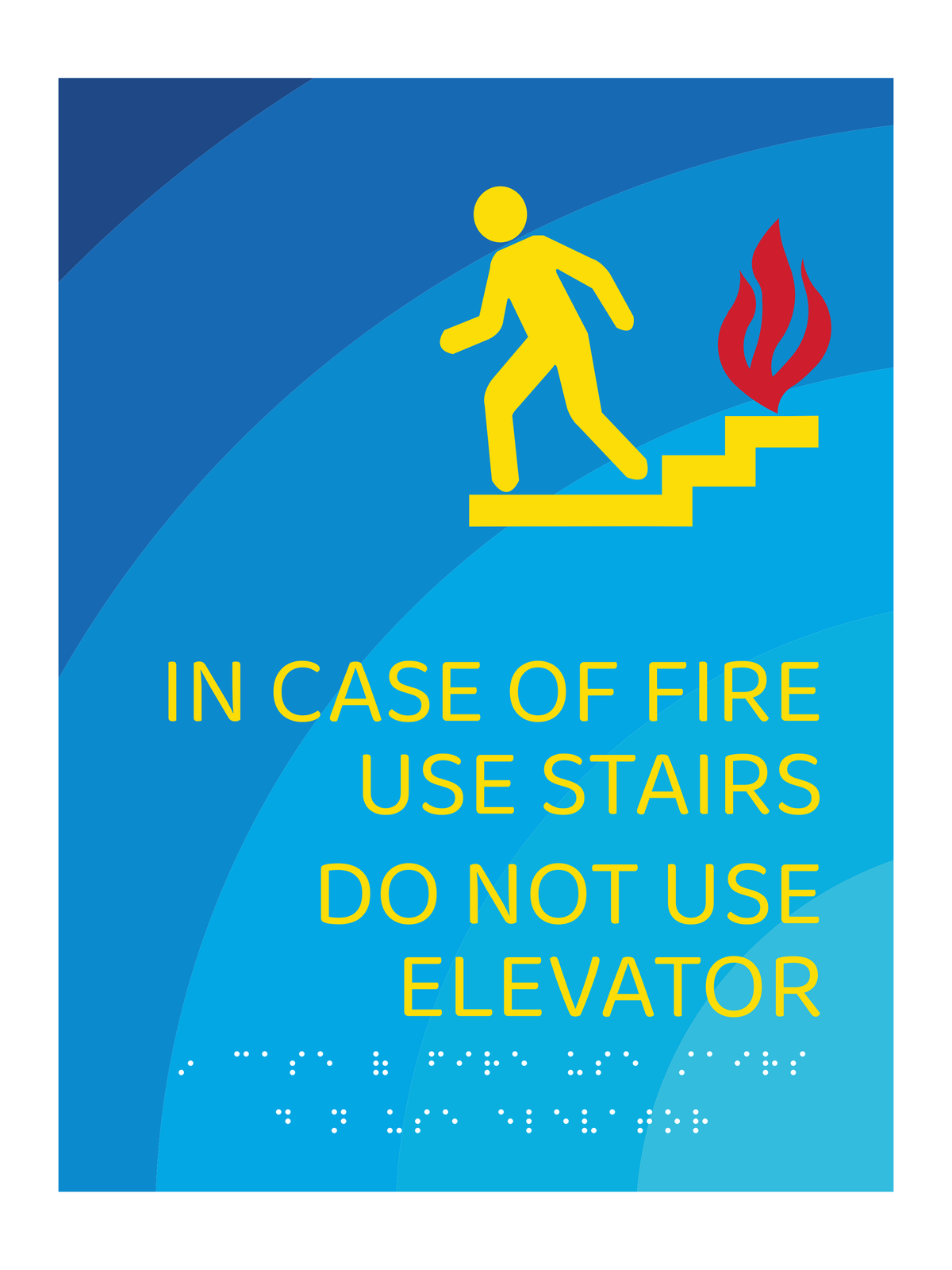 Days Inn Fire Safety - In Case of Fire (Blue Rectangle)