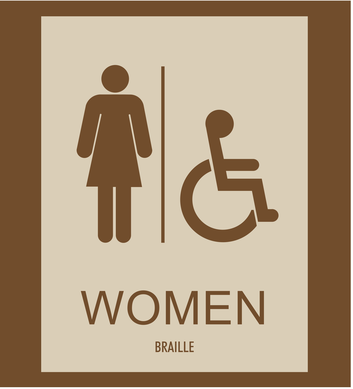 Country Inn & Suites Restroom Identification - Accessible Women (Woodhaven)