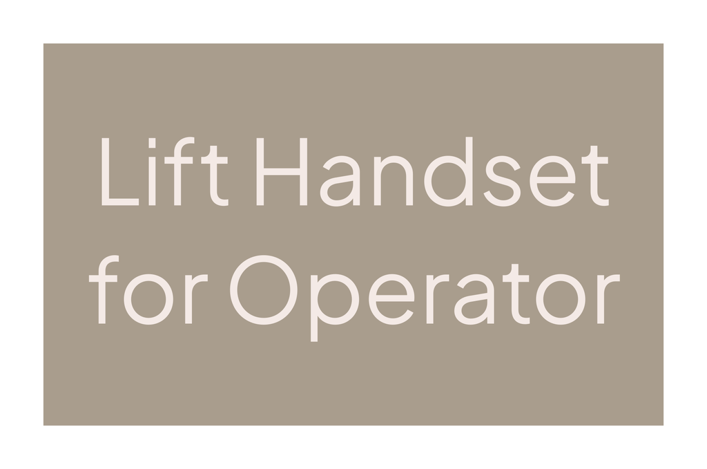 Hyatt Select Informational - Lift Handset for Operator
