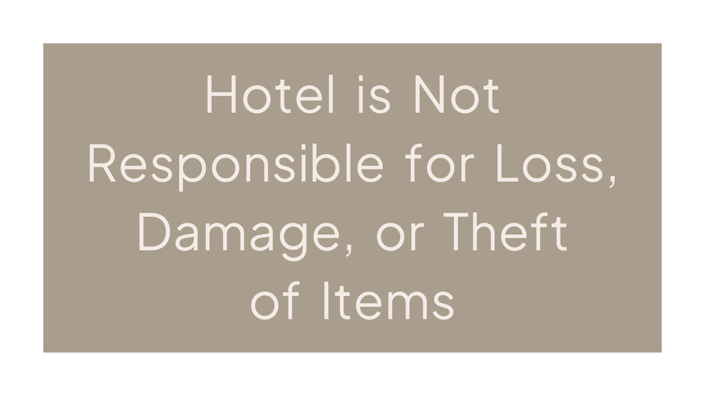 Hyatt Select Informational - Hotel Not Responsible Notice