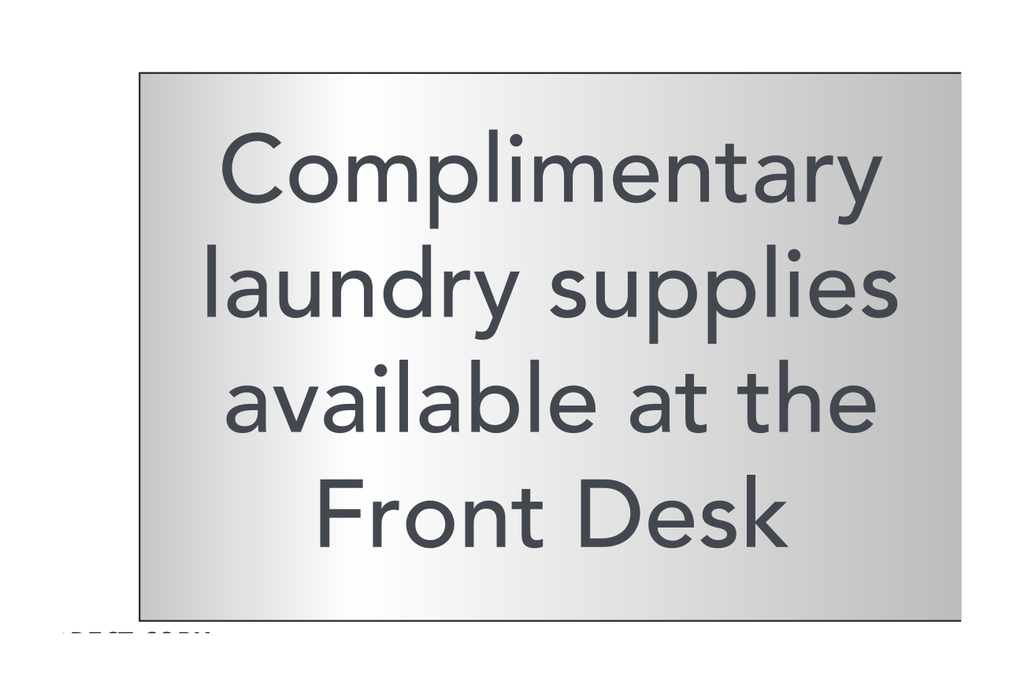 Courtyard Informational - Complimentary Laundry Supplies at Front Desk