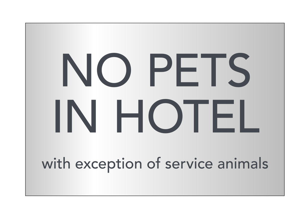 Courtyard Informational - No Pets In Hotel
