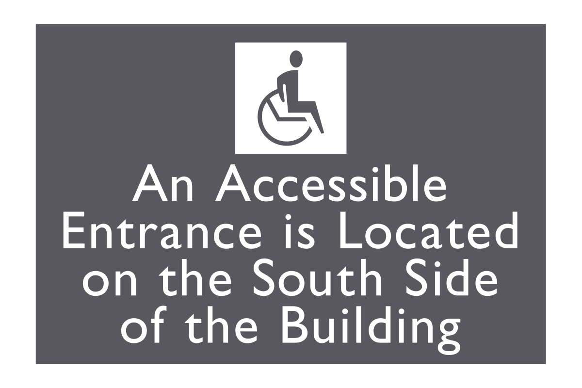 AC Hotel Accessible Entrance Sign - Location Notice