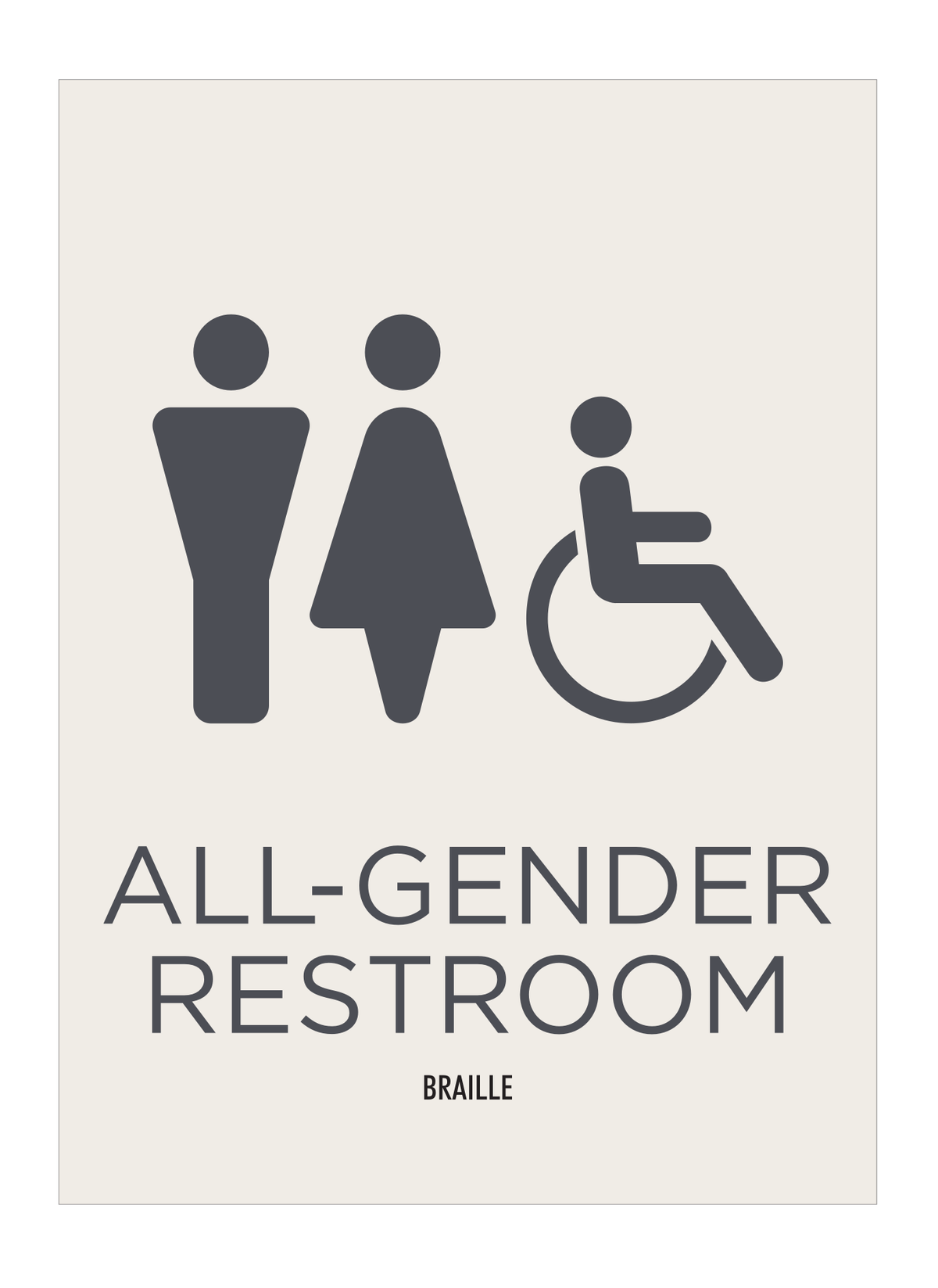 City Express Restroom Identification - All Gender (BOH)