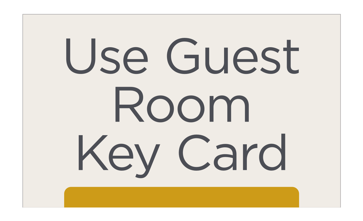 City Express Key Card Informational - Use Guest Room Key Card
