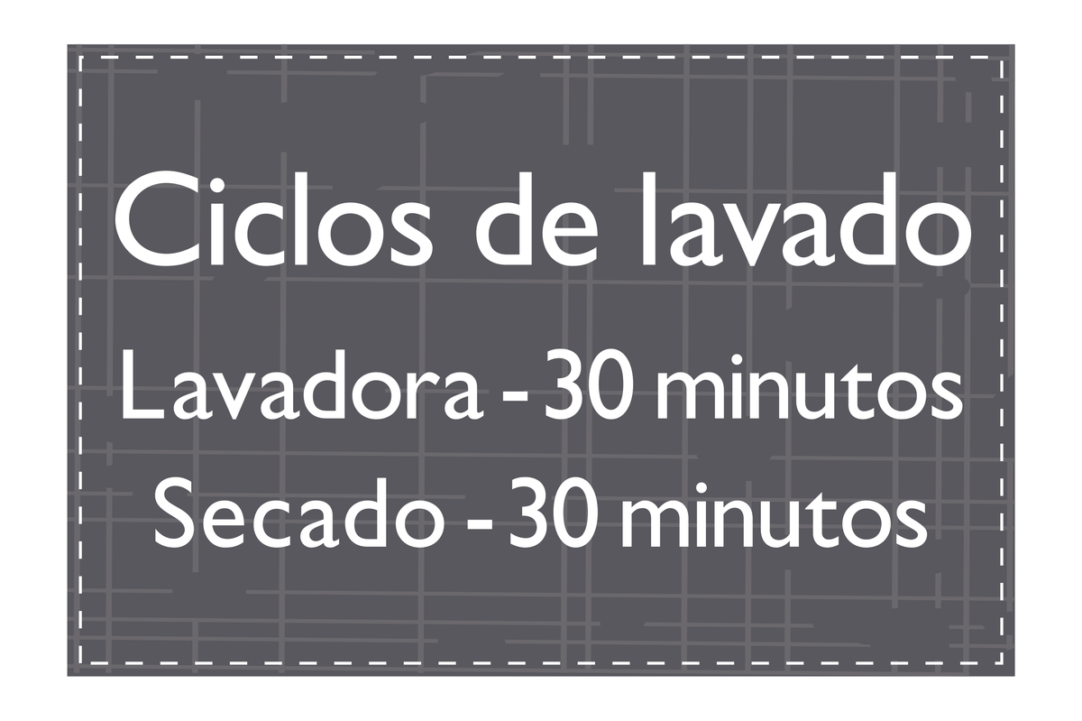 AC Hotel Informational Sign - Laundry Cycle Times (Spanish)