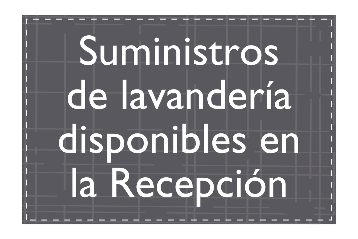 AC Hotel Informational Sign - Laundry Supplies at Reception (Spanish)