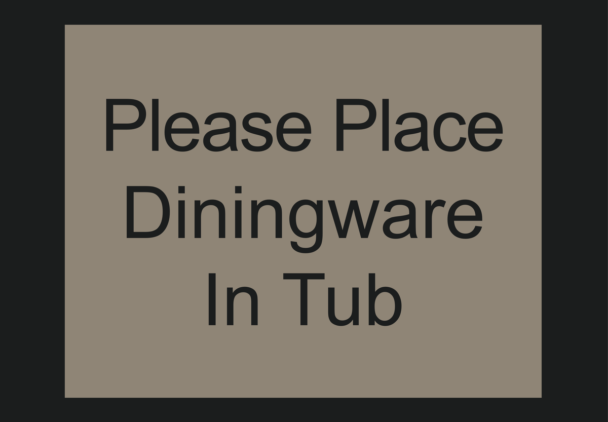 Country Inn & Suites Informational - Please Place Diningware in Tub (Witching Hour)