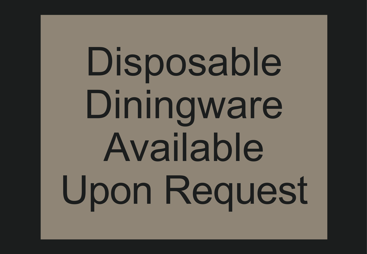 Country Inn & Suites Informational - Disposable Diningware Available Upon Request (Witching Hour)