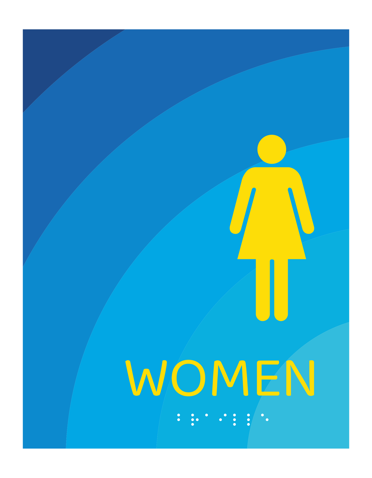 Days Inn Restroom Identification - Women (Blue Rectangle)