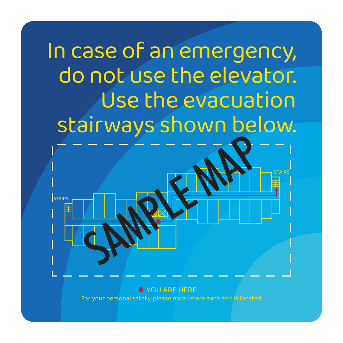 Days Inn Fire Evacuation Plan - Stairways (Blue Square)