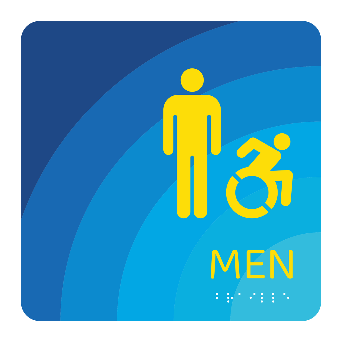 Days Inn Restroom Identification - Accessible Men (Blue Square)