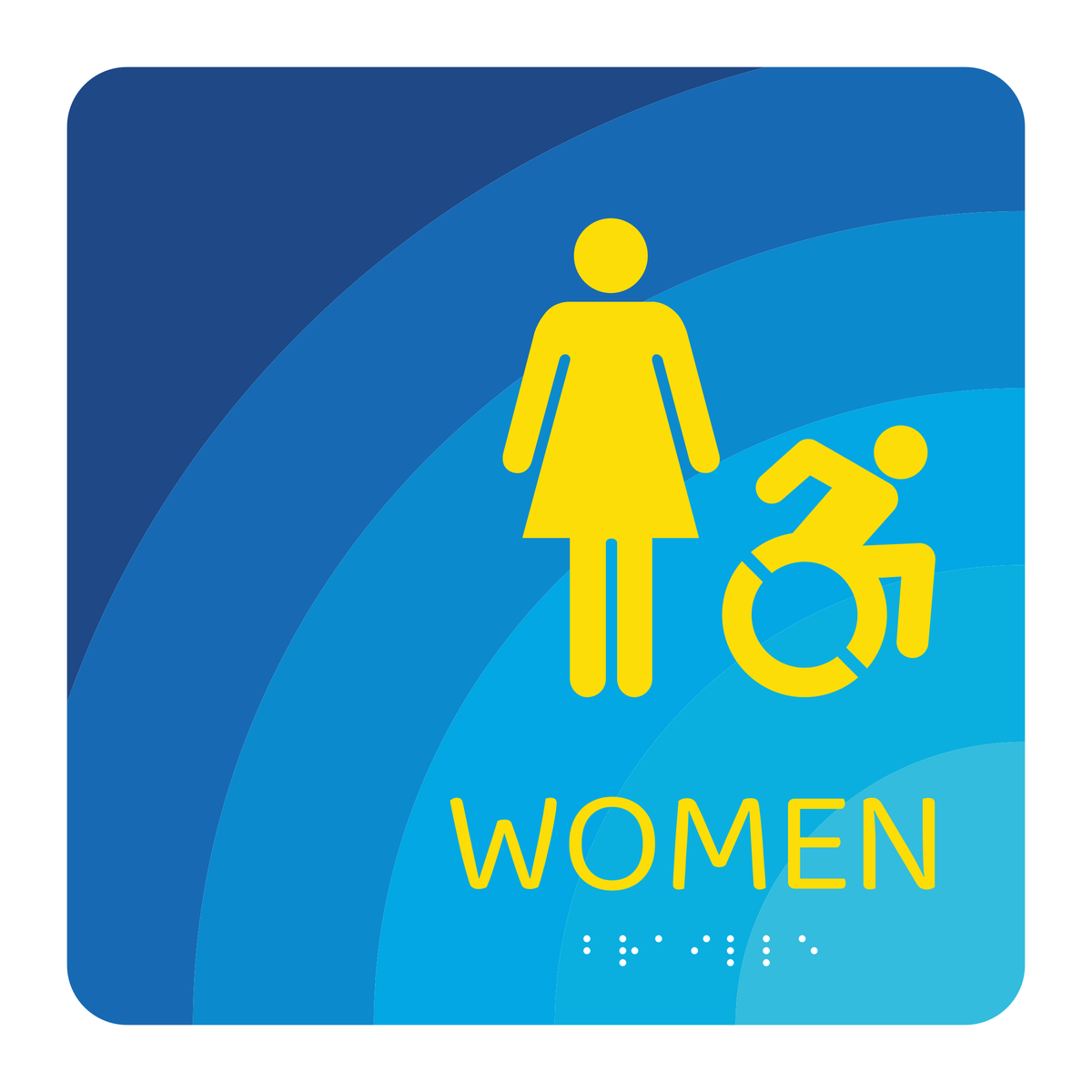 Days Inn Restroom Identification - Accessible Women (Blue Square)