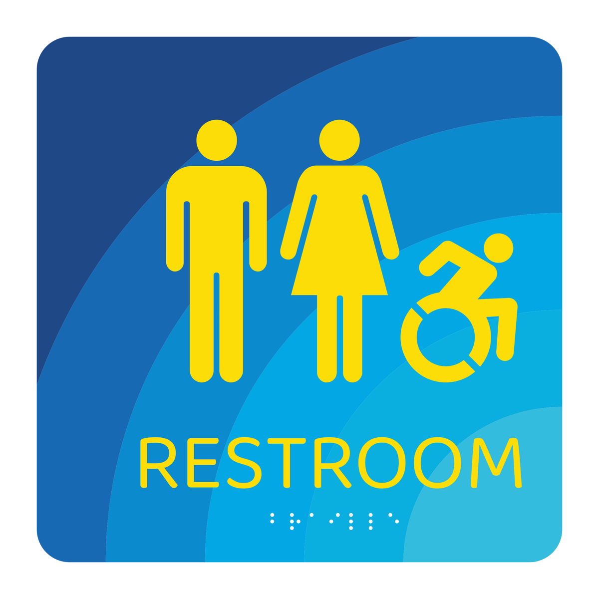 Days Inn Restroom Identification - Accessible Restroom (Blue Square)