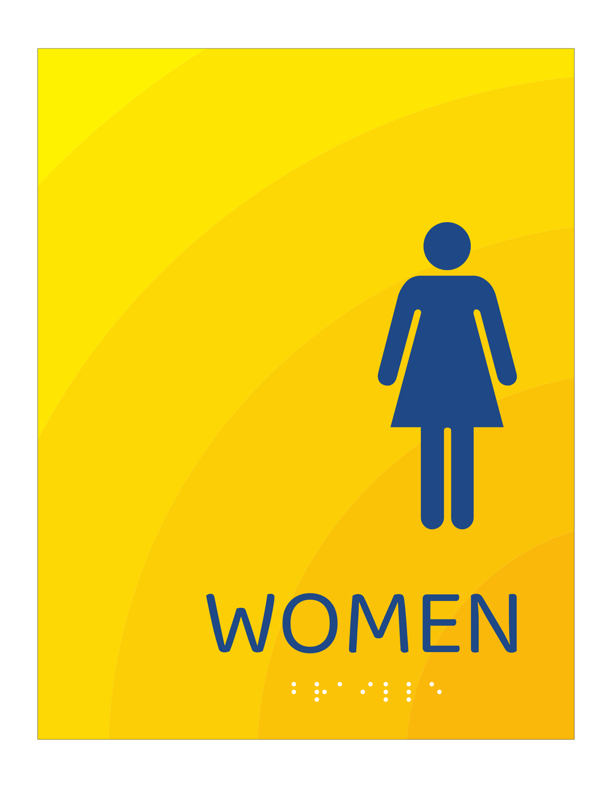 Days Inn Restroom Identification - Women (Yellow Rectangle)