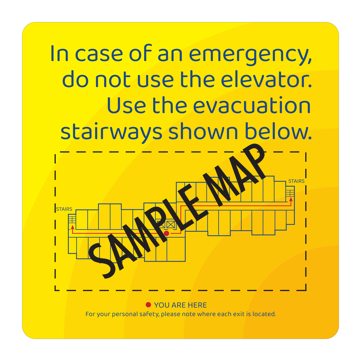 Days Inn Fire Evacuation Plan - Stairways (Yellow Square)