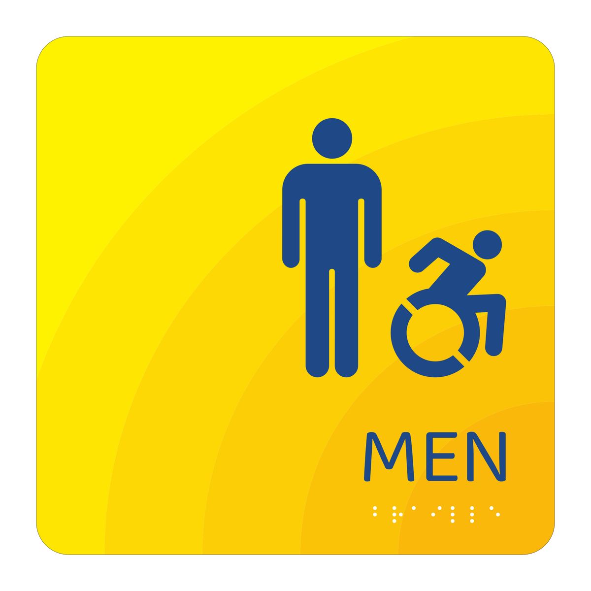 Days Inn Restroom Identification - Accessible Men (Yellow Square)