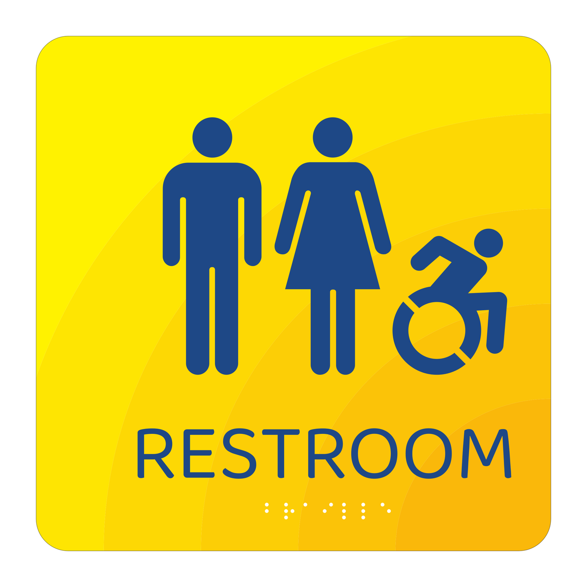 Days Inn Restroom Identification - Accessible Restroom (Yellow Square)