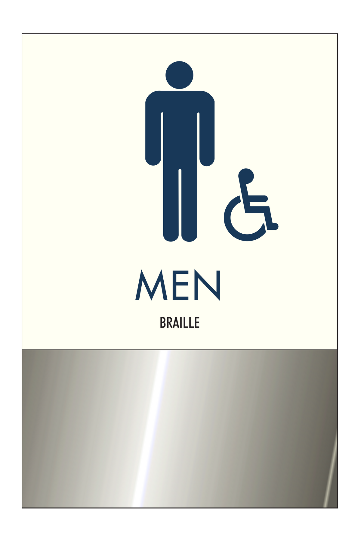 Clarion Pointe Restroom Identification - Men (Smoked Chrome)