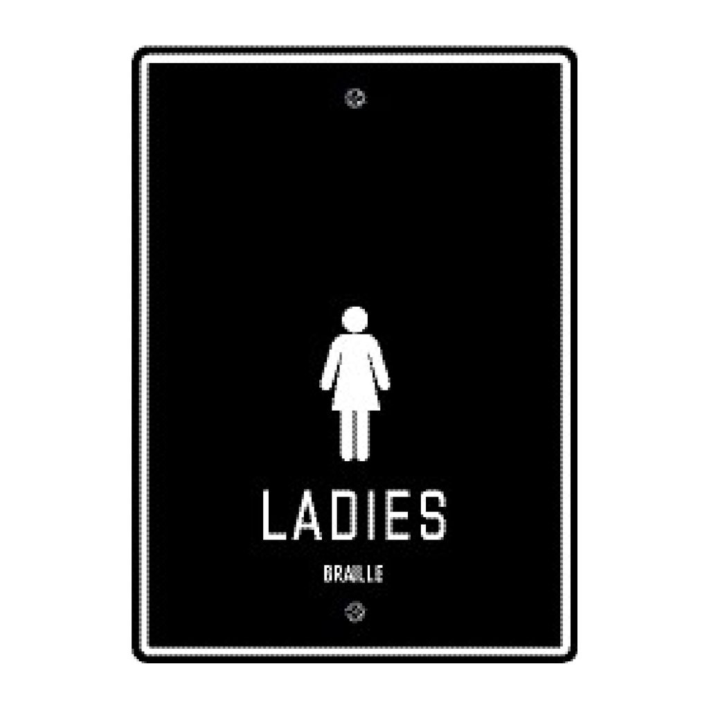 Moxy Restroom Identification - Ladies (Black)