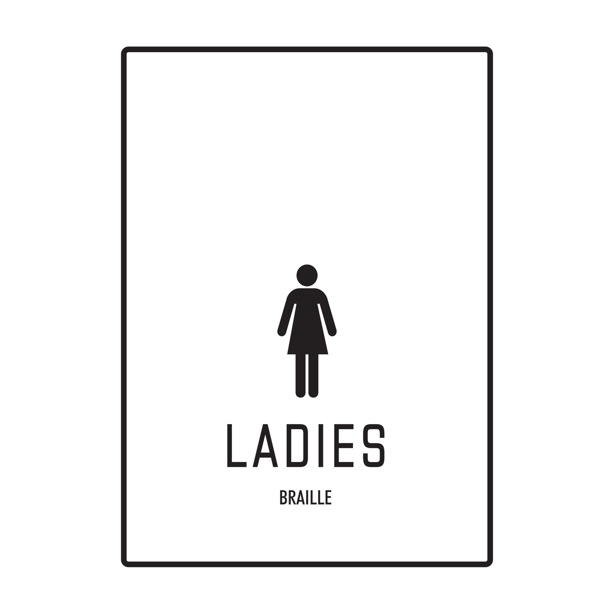 Moxy Restroom Identification - Ladies - BOH (White)