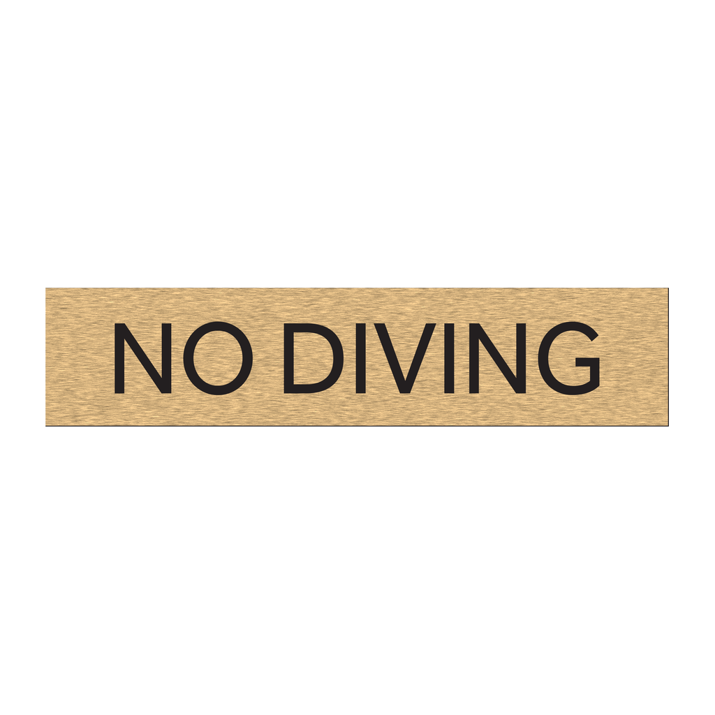 Marriott No Diving (Gold Face)