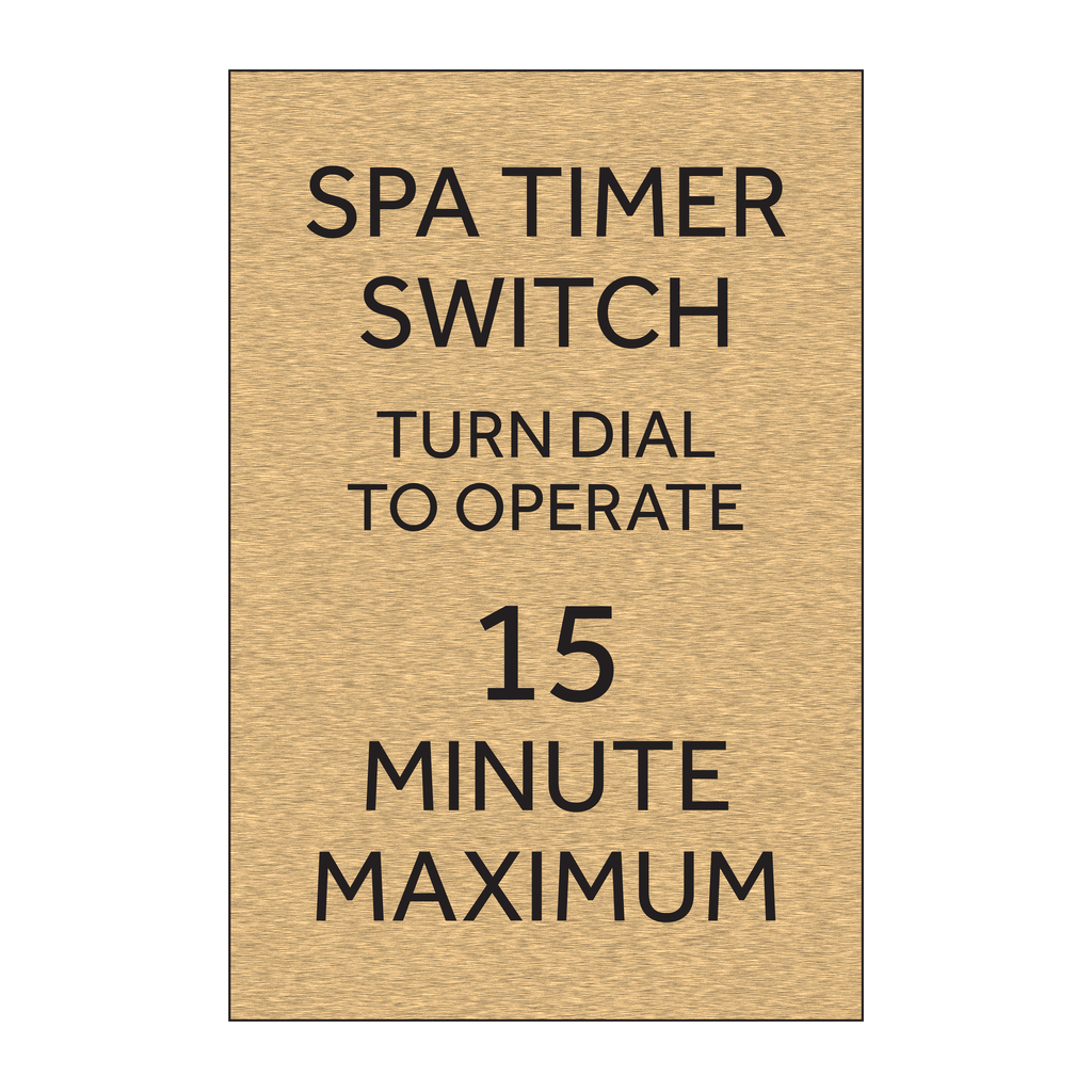 Marriott Whirlpool Spa Timer (Gold Face)