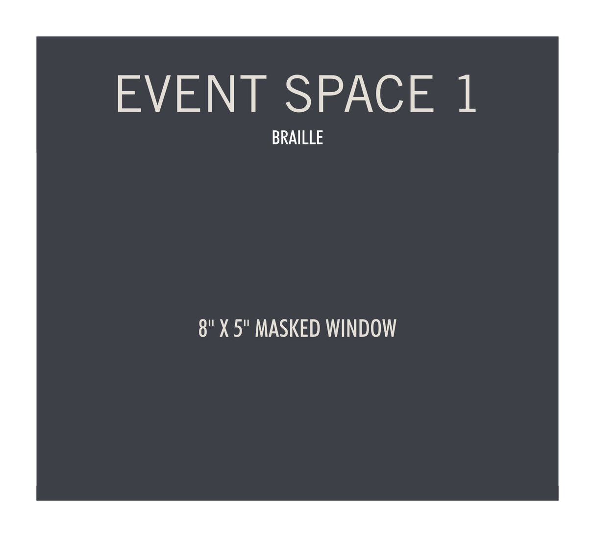 Hyatt Place 2019 Meeting Room Identification with Window for Paper Insert - Event Space 1