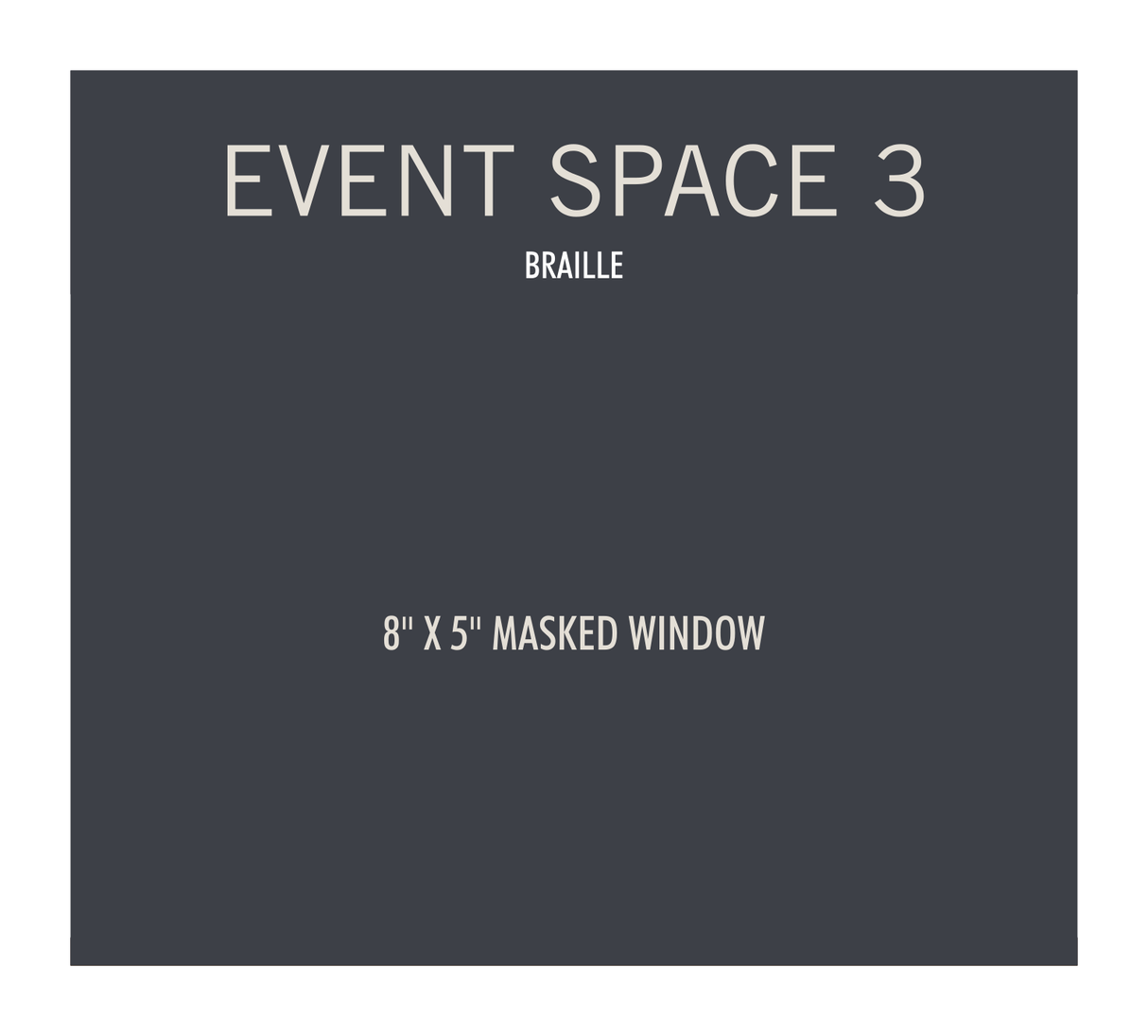 Hyatt Place 2019 Meeting Room ID with Window for Paper Insert - Event Space 3
