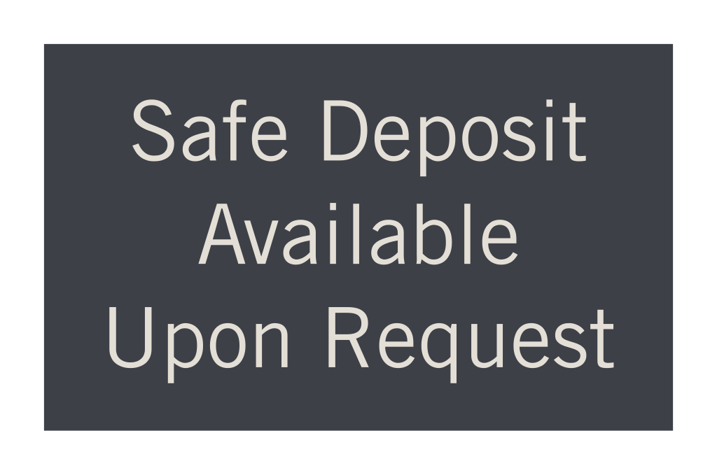 Hyatt Place 2019 Front Desk Sign - Safe Deposit Available Upon Request
