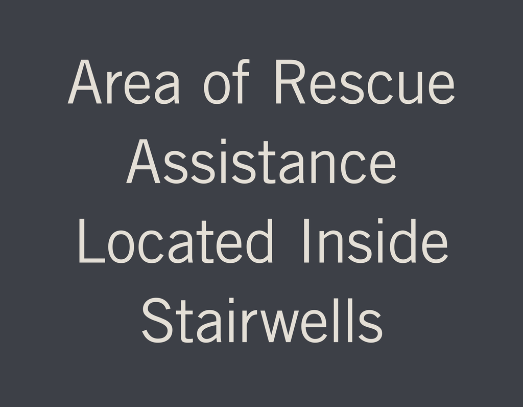 Hyatt Place 2019 Area of Rescue Assistance Located Inside Stairwells Without Arrow