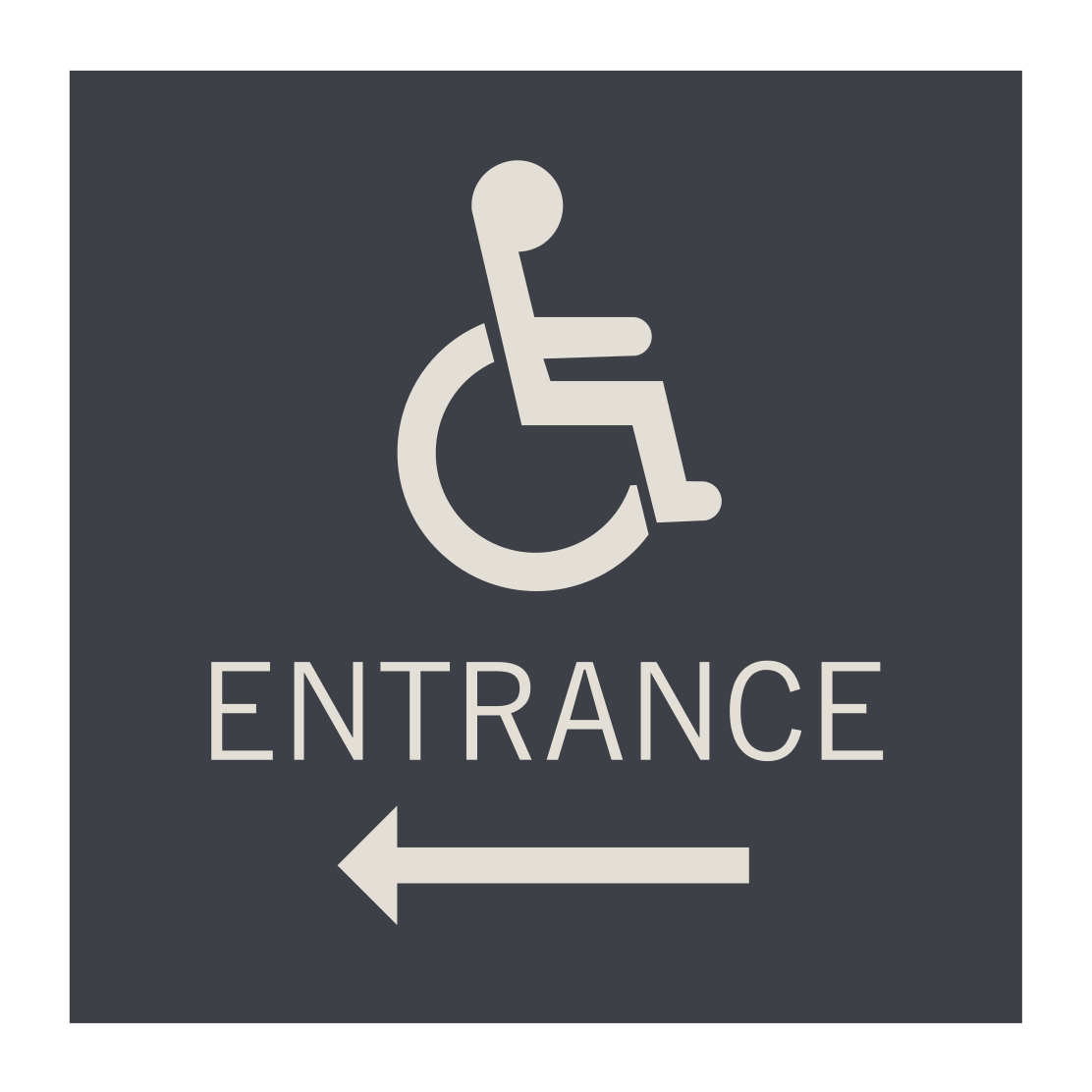 Hyatt Place 2019 Accessible Entrance Informational with Left Pointing Arrow