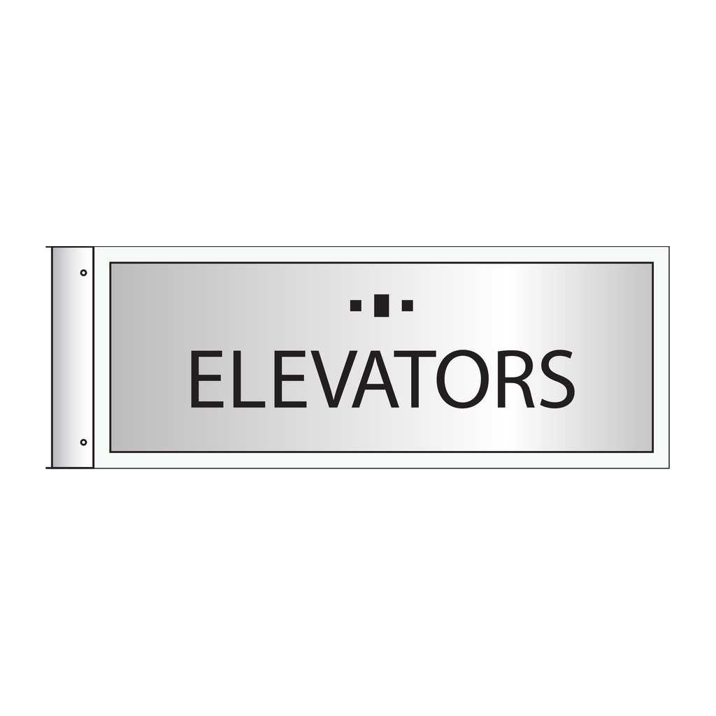 Marriott Flag Sign - Elevators (Silver Face)