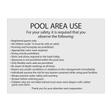 Marriott Pool Rules (Silver Face)