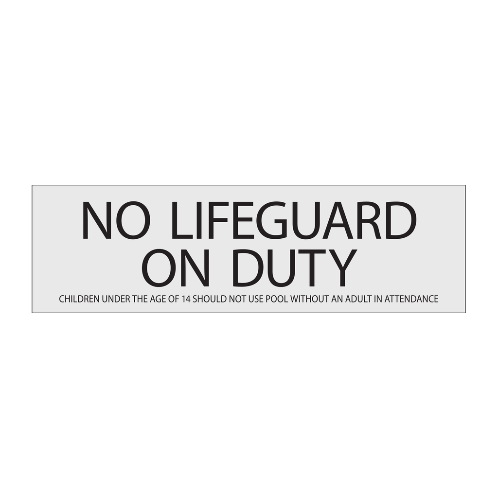 Marriott No Lifeguard On Duty (Silver Face)