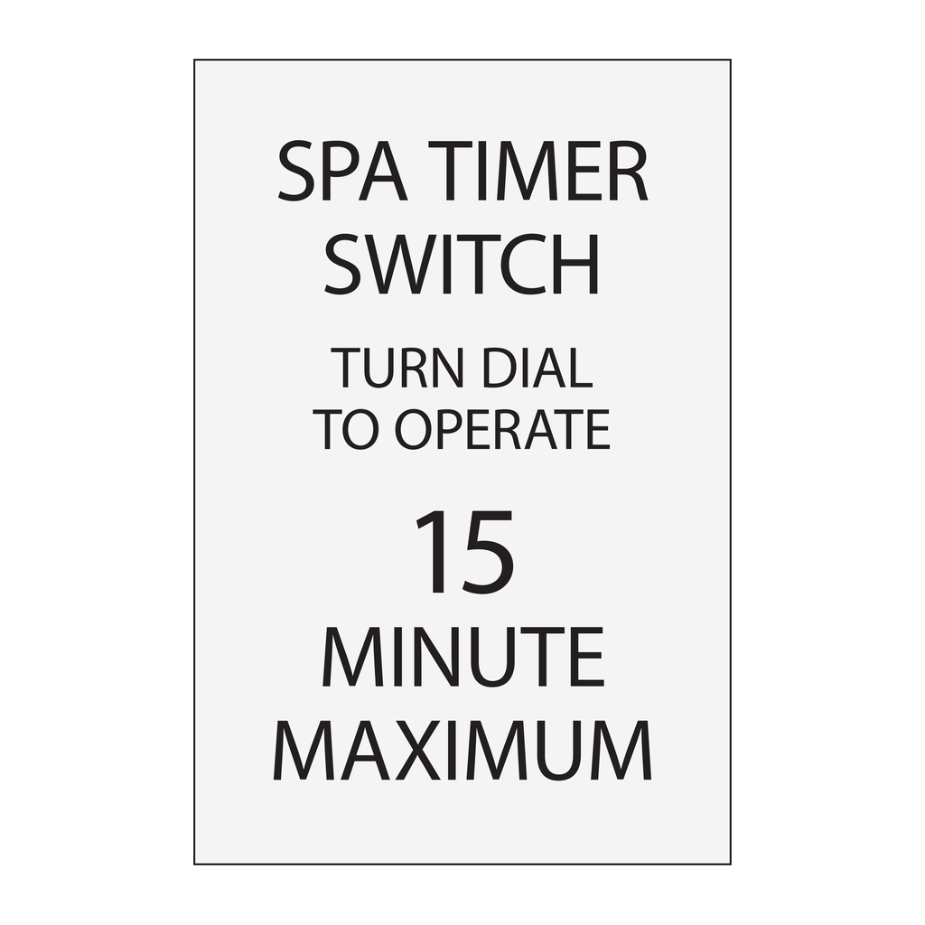 Marriott Whirlpool Spa Timer (Silver Face)