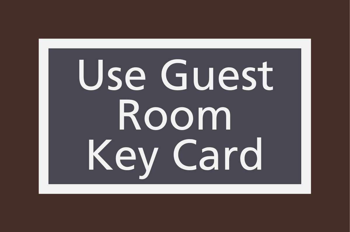Residence Inn Informational - Use Guest Room Key Card