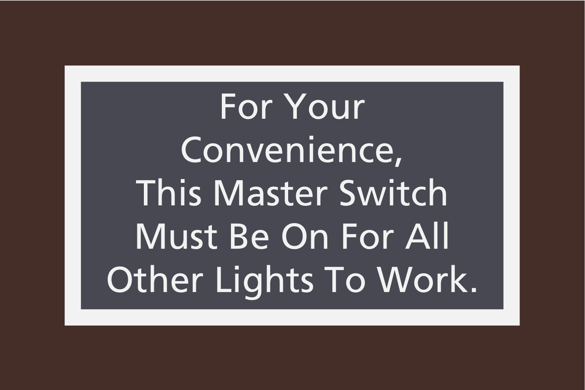 Residence Inn Informational - Master Switch Notice