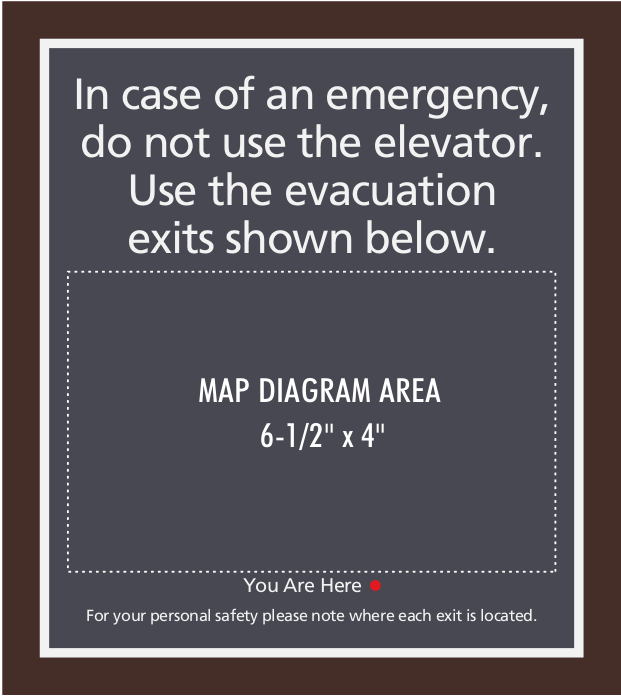 Residence Inn Elevator Evacuation Map Holder